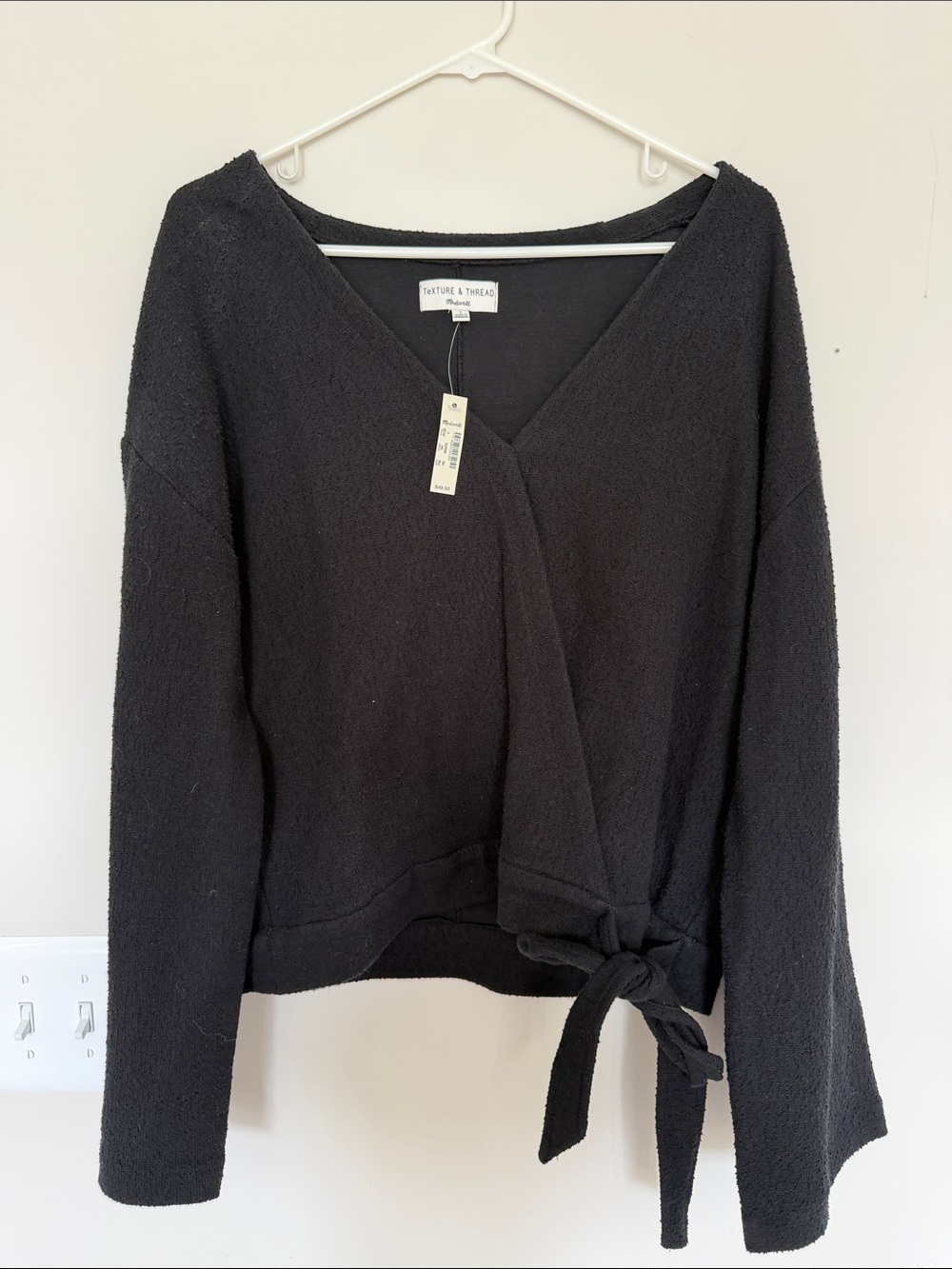 NWT texture and thread wrap top madewell